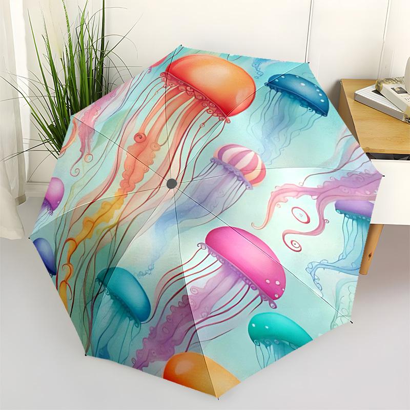 

1pc Jellyfish Ocean Automatic Open/close Folding Umbrella, Compact Portable Travel Umbrella, Cute Umbrella, Durable Construction yy260328018