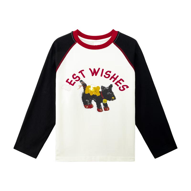 

Zuo Xi Girls 2025 Autumn Long Sleeve Cotton T-Shirt 150