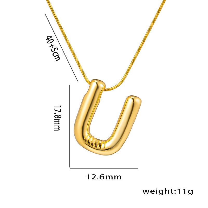 Collana con Ciondolo Lettera Alfabeto A-Z in Acciaio Inossidabile per Donna Catena a Serpente Iniziale Choker Clavicola Collane Gioielli per Regali di Compleanno