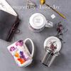 Porcelain Tea Mug with Infuser and Lids 18 Oz Large Cup Strainer with Bag Holder for Loose Leaf Tea Steeping Coffee Mug for Hou