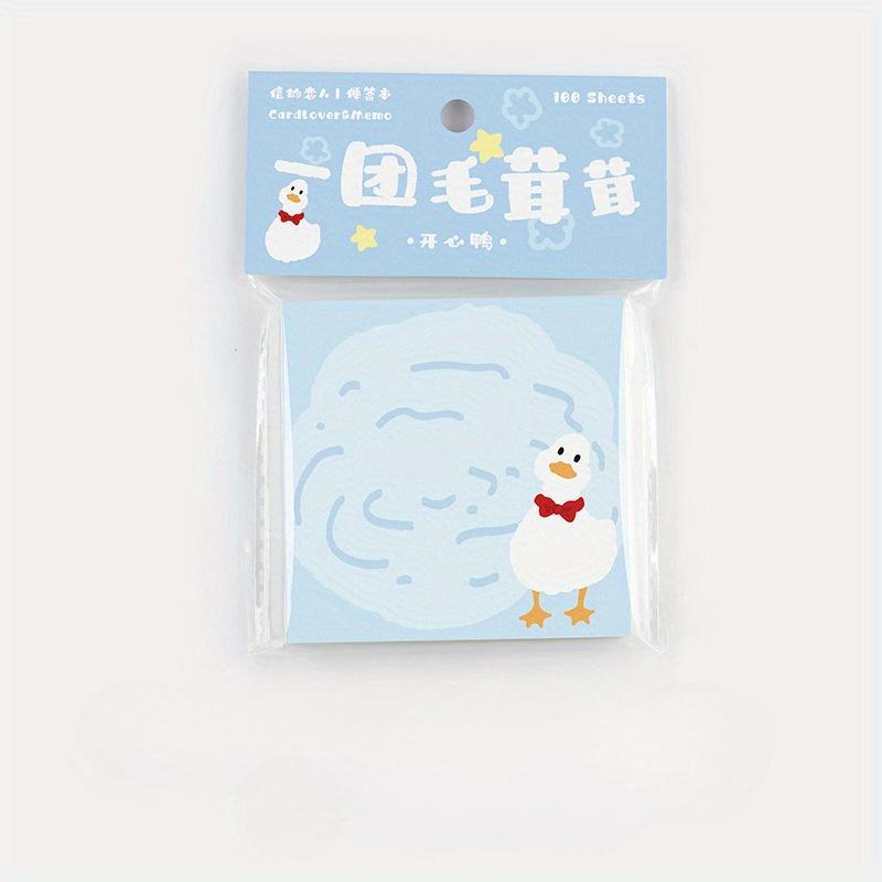 

100 Sheets Korean Creative Memo Pad Set, Aesthetic Stationery for Journal & Planning, Cute Ins Style Student Gift синий