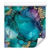 Ink Turquoise Wallpaper, Turquoise Background for Living Room and Bedroom 50x1000