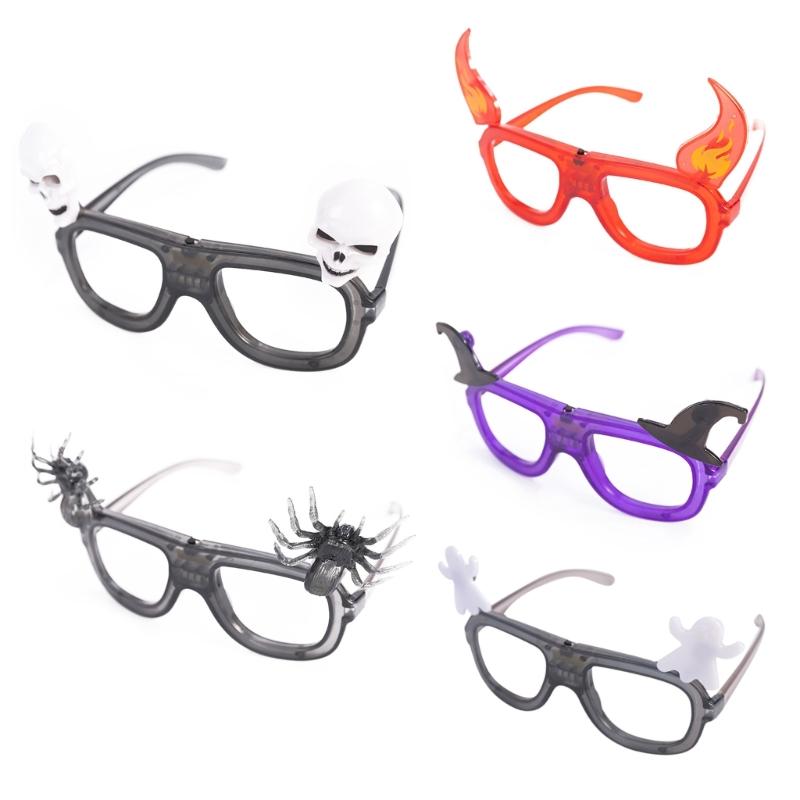 Fun Halloween Glasses Frame for Children and Adults Pumpkin, Witch Hat, Cool Flame Party Favors and Decorations Glasses