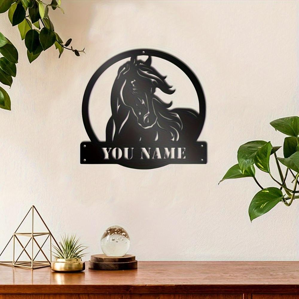 Custom Horse Silhouette Metal Wall Art Farmhouse Outdoor Barn Sign Gift Horse Lovers Farmers