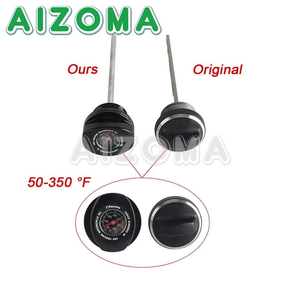 Motorcycle Oil Dipstick With Temperature Gauge For Harley Touring Milwaukee Eight M8 2017-2024 FLHR Oil Temperature Dipstick