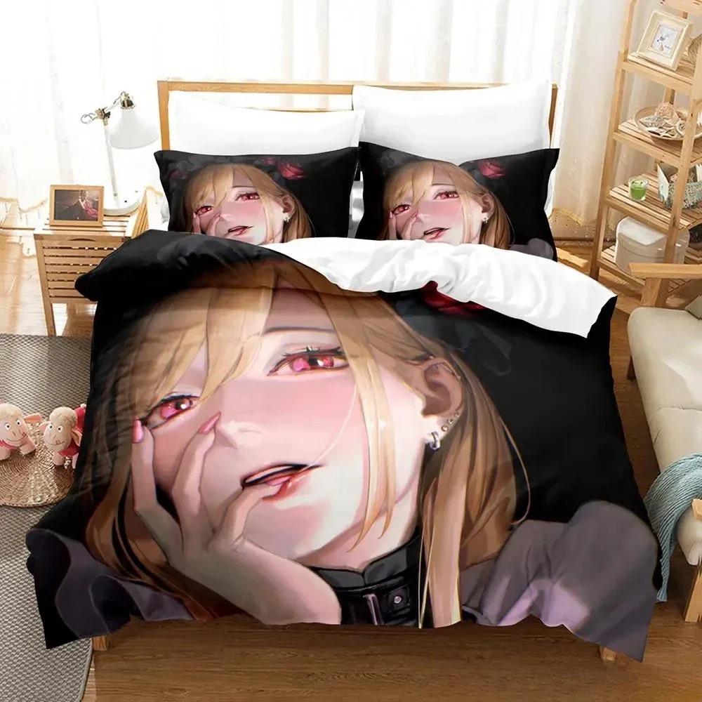 New Marin Kitagawa Bedding Set Single Twin Full Queen King Size Bed Set Adult Kid Bedroom Duvet Cover Sets 3D Print Anime Bed