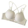 A006 Front-Buckle Cross Back Push-Up Bra for Small Busts, Lifting Effect, Wire-Free Lingerie for Women