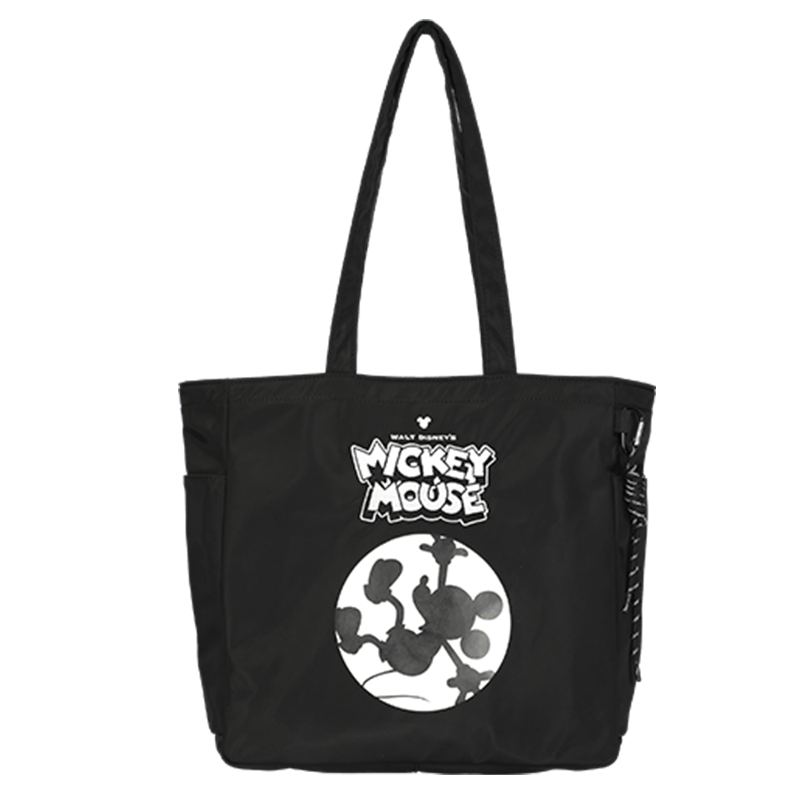 

Наша сумка-тоут з персонажем Діснея, офіційно ліцензована, полотняна, на плече, еко-сумка, сумка, сумочка, (Міккі Маус, Чорний, Великий)