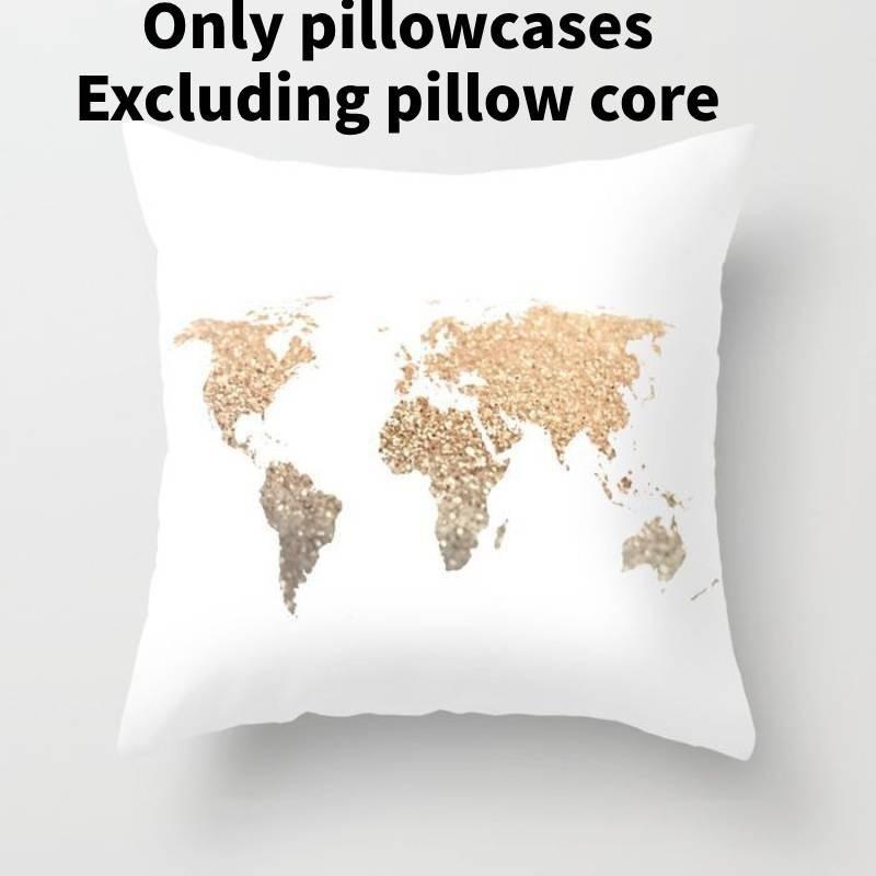 Modern Minimalist Cotton Cartoon Letter Cushion Cover Soft Peach Skin Plush Pillow Cover