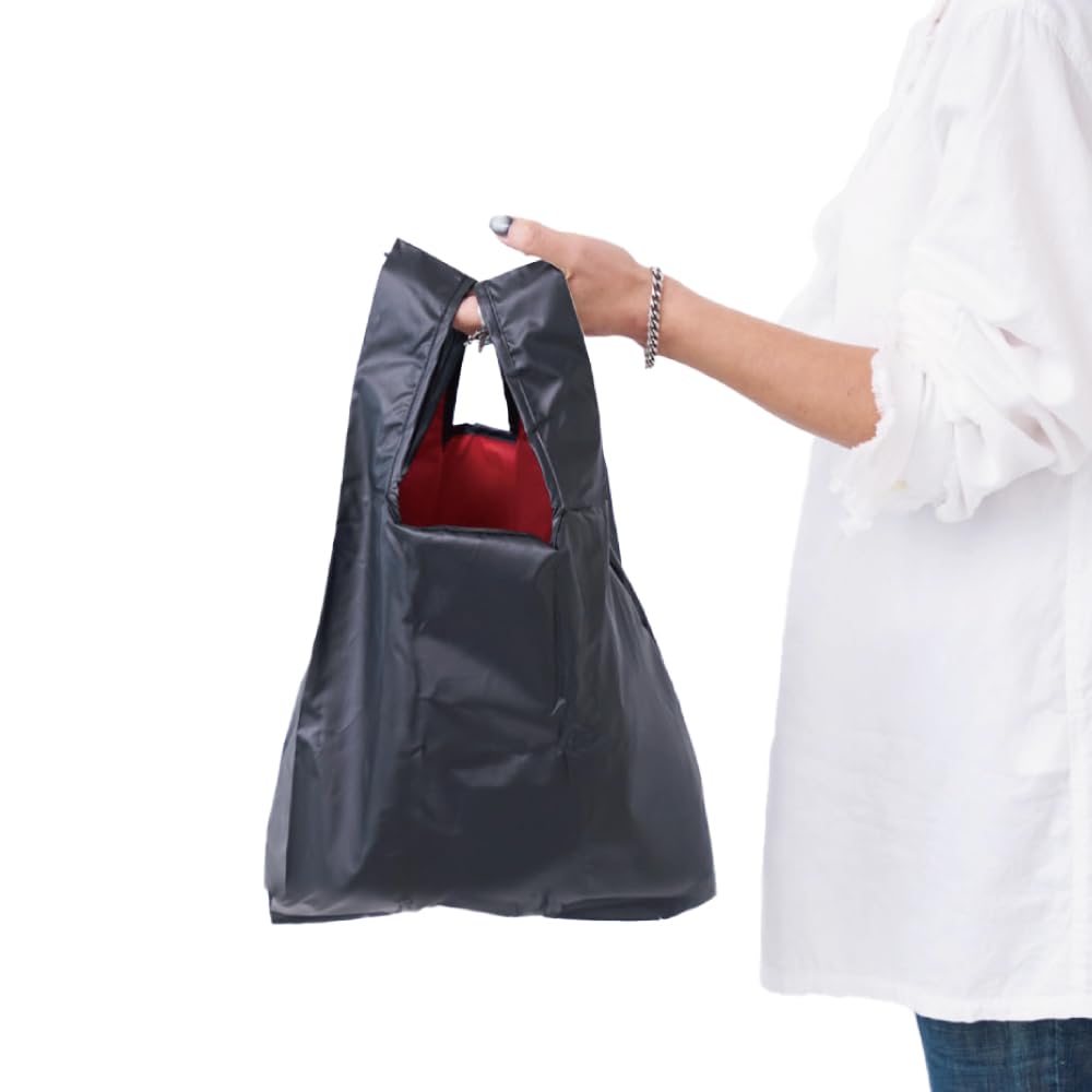 

392plusm Muji Mini Eco Travel Black Bag, Water-Repellent, Lightweight, Foldable, Pouch-Size, Compact, Bag-in-Bag, Sub-Bag, чорний