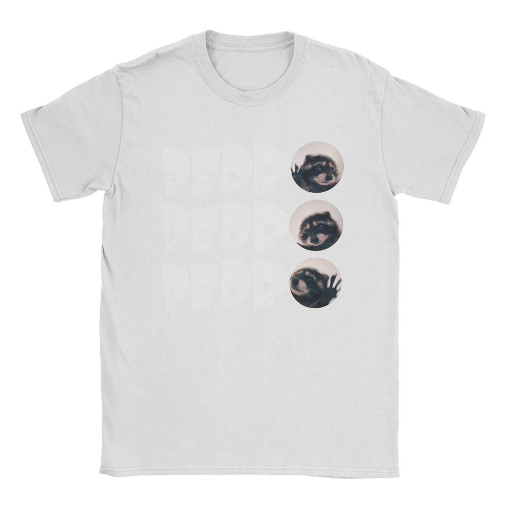 Men's T-Shirt Pedro The Dancing Raccoon Funny Cotton Tee Shirt Short Sleeve T Shirt Crew Neck Clothes Adult