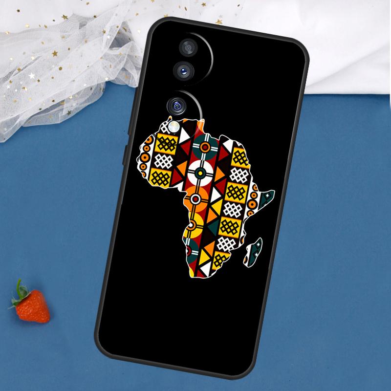 Africa Map Geography Case For Honor Magic 5 6 8 Pro 7 Lite 200 400 50 70 90 X8c X8b X9a X9b X9c X9d Win RT Cover