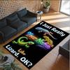 Hearts Theme Crystal Velvet Floor Rug Personalized Custom Name Text Warm Carpet Home Decoration