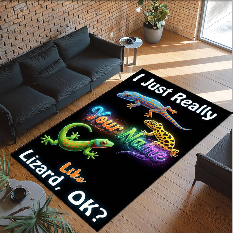 Hearts Theme Crystal Velvet Floor Rug Personalized Custom Name Text Warm Carpet Home Decoration