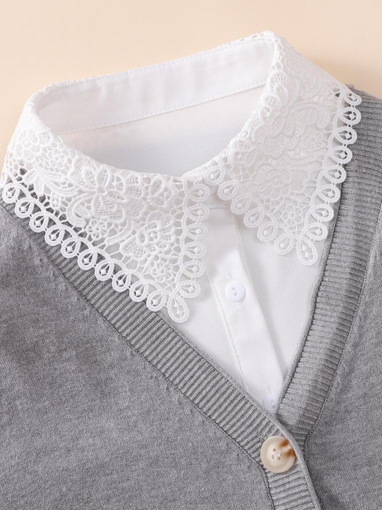 Autumn-winter Multi-functional Inner Collars—versatile, Simple Lace Embroidery New-style Shirt Fake Collars