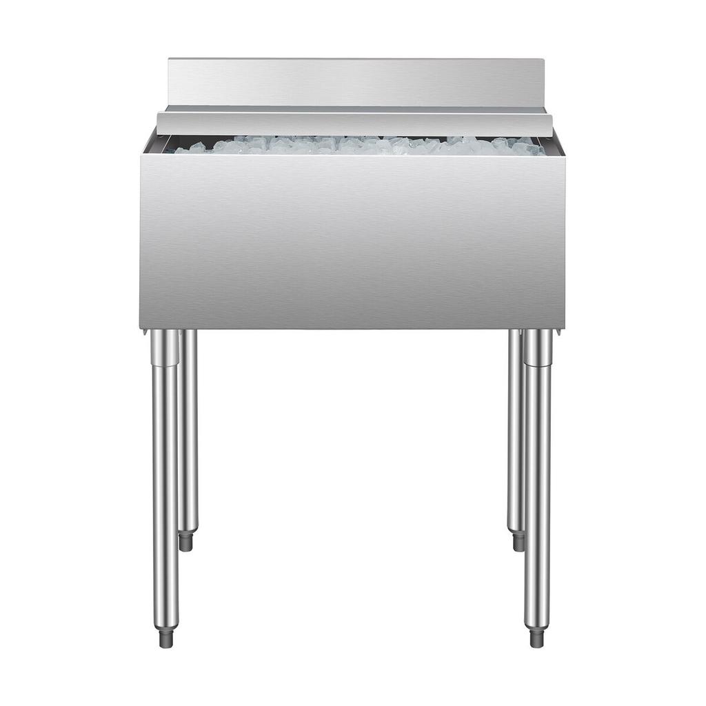 Commercial Ice Bin 78.4 L Underbar Ice Bin with Sliding Lid for Kitchens