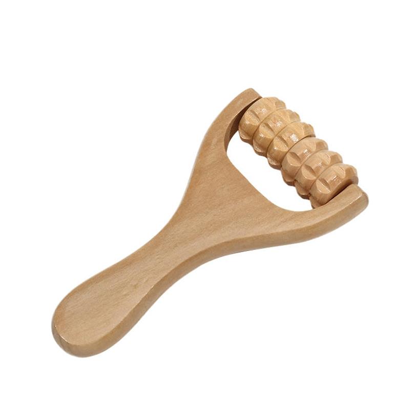 Wooden Massage Roller Multi Functional Handheld Body Face Neck Trigger Point Massager Tool