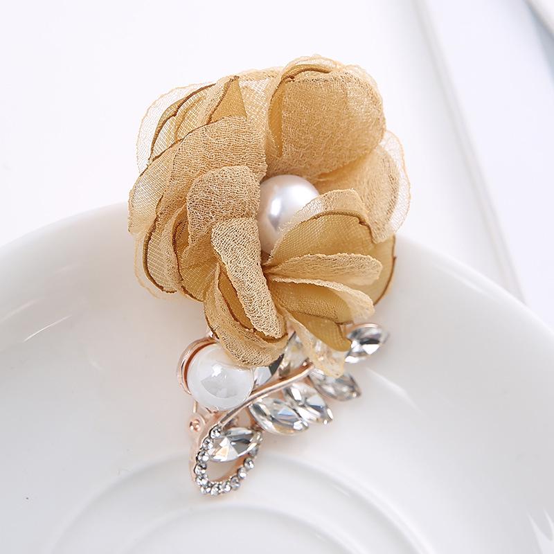 Brooch Women'S Fabric Flower Pin Great Temperament Beautiful Brooch Jacket Sweater Shawl Buckle Accessories