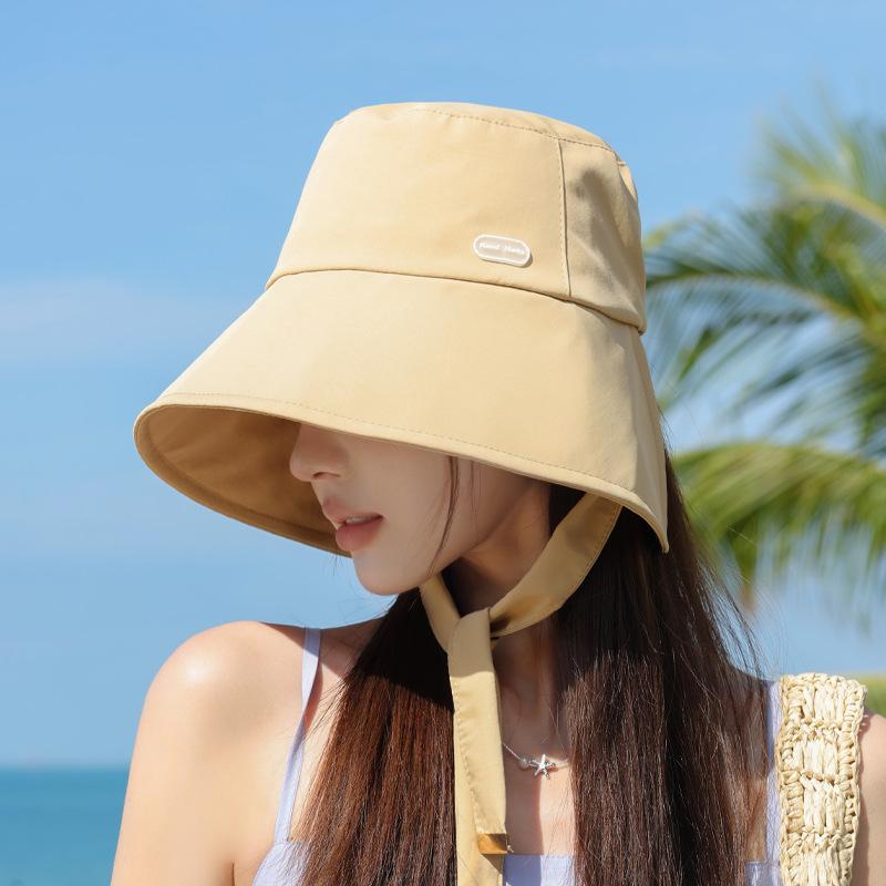 Summer casual versatile sun hat children outdoor cycling face cover sun hat surrounded by big eaves show face small bucket hat