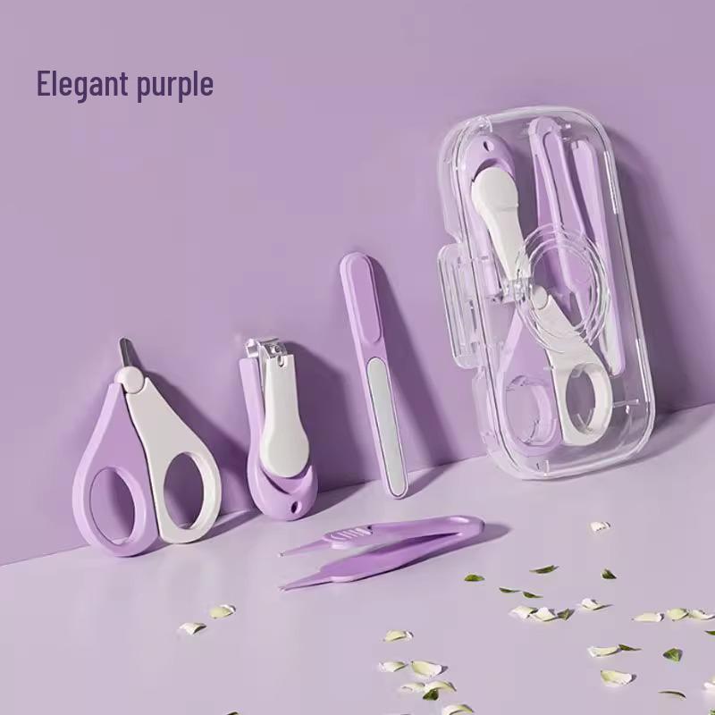 Safe Baby Nail Clipper Set: Anti-Pinch Scissors & File for Newborns and Young Children