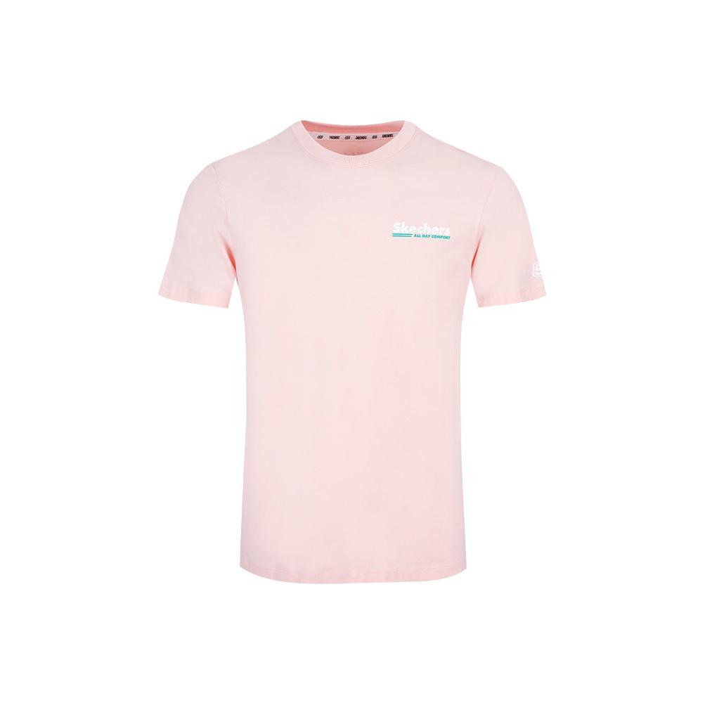 Skechers Breathable Minimalist Trendy Round Neck Short Sleeve T-Shirt Unisex tops Nude-Pink L224M131-01L4 M