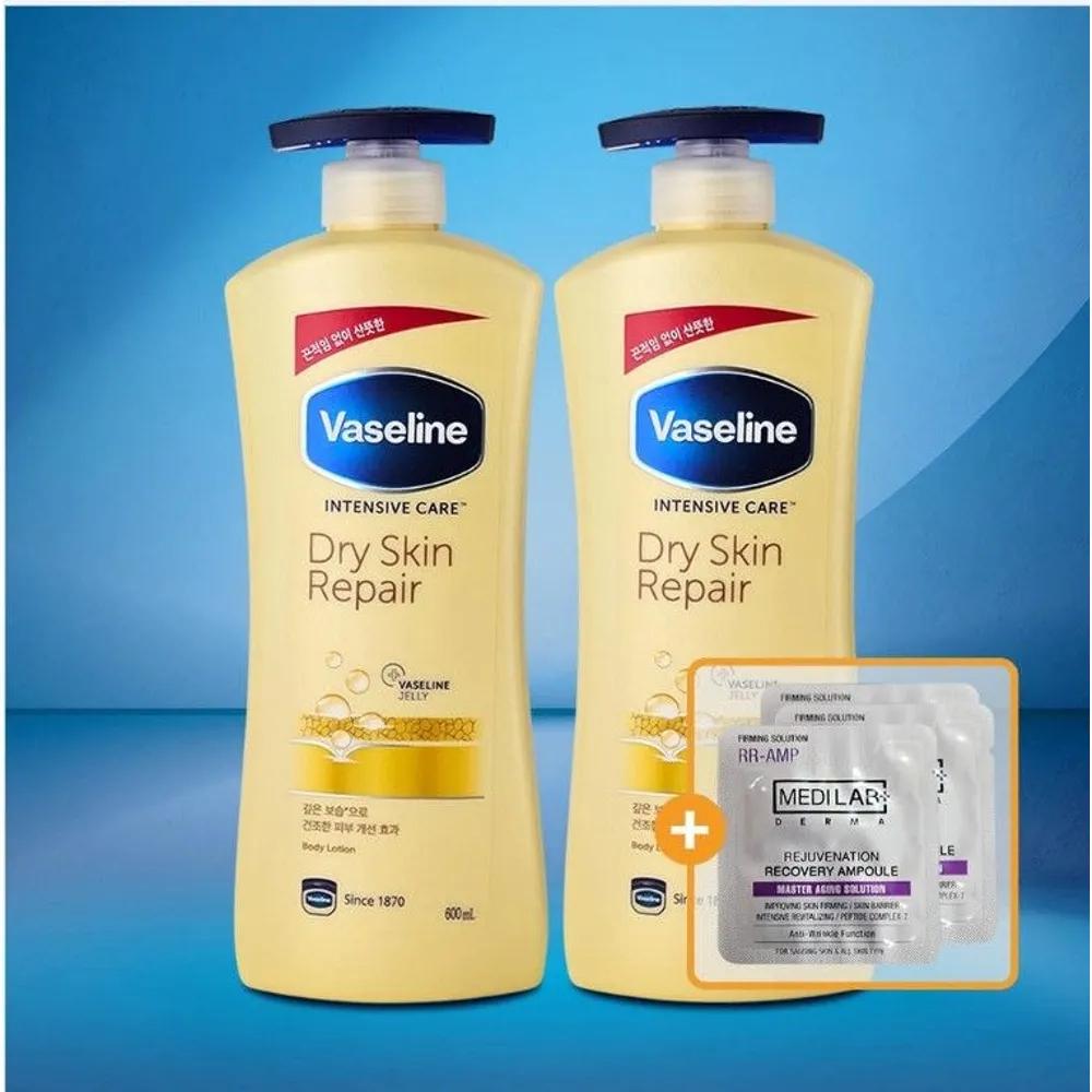 Vaseline Dry Skin Repair Body Lotion 600ml (2 bottles) Fragrant Body Lotion