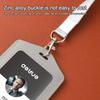 High Quality Genuine Leather Work Card Holder With Neck Lanyard Solid Color ID Card Cover Id Name Tag Business