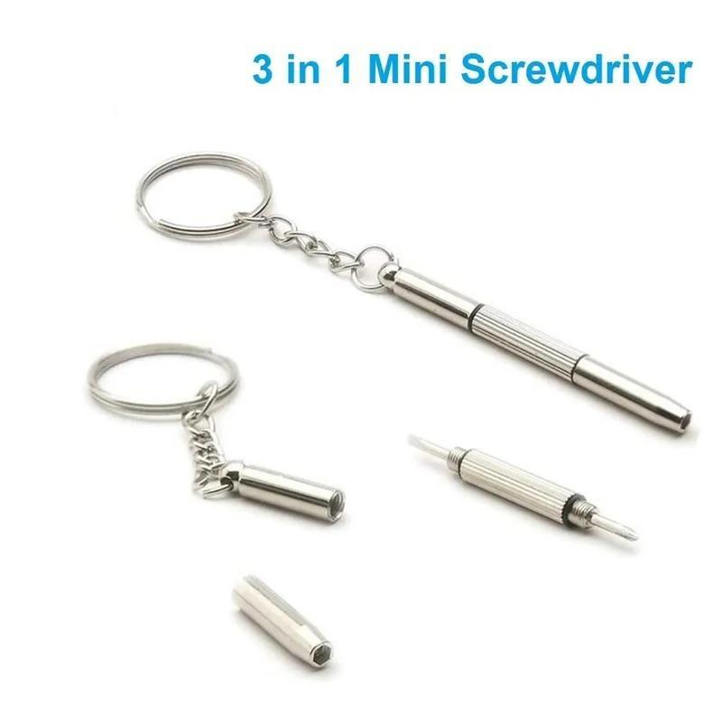 10/20/30pcs Mini Hand Glasses Screwdrivers 3-in-1 Spectacle Repair Kits Multifunction Sunglass Watch Glasses Screwdriver Set with
