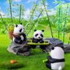 Panda-Figuren Niedliche Tierfiguren Geeignet für Feengarten Mikrolandschaft Zuhause Kuchen Dekoration (Roter Panda) Ziel-Schmuckstück