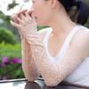Lace Arm Cover Sun Protection Ice Cover Summer Women Driving Gloves Outdoor Breathable Elastic Half Finger Long Cover