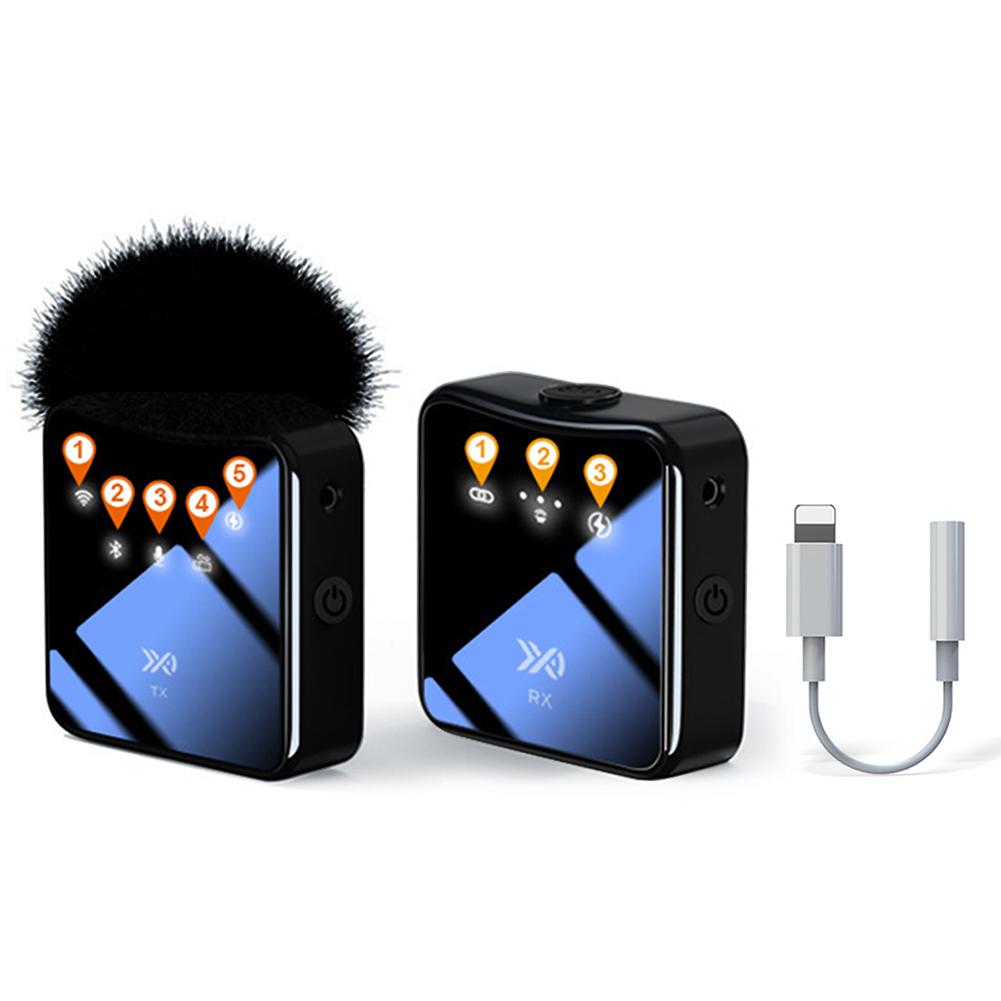 

Беспроводной петличный микрофон, портативный мини-микрофон для аудио- и видеозаписи с шумоподавлением для iPhone, Android, прямая трансляция