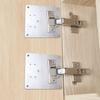 Square Cabinet Hinge Repair Plate Kit Furniture Drawer Door Hinge Mounting Plates with Screw Stainless Steel Flat Fixing Bracket