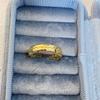 Li Luo Vintage Gold Gebürsteter 925 Sterling Silber Verstellbarer Damenring