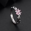 Four-leaf Clover Ring Women's Ins Niche Zircon Ring Light Luxury Versatile Index Finger Ring
