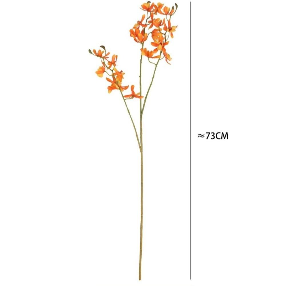 73cm Faux Butterfly Orchid 3 Fork Simulation Flower Real Touch Artificial Orchid Plant  Party
