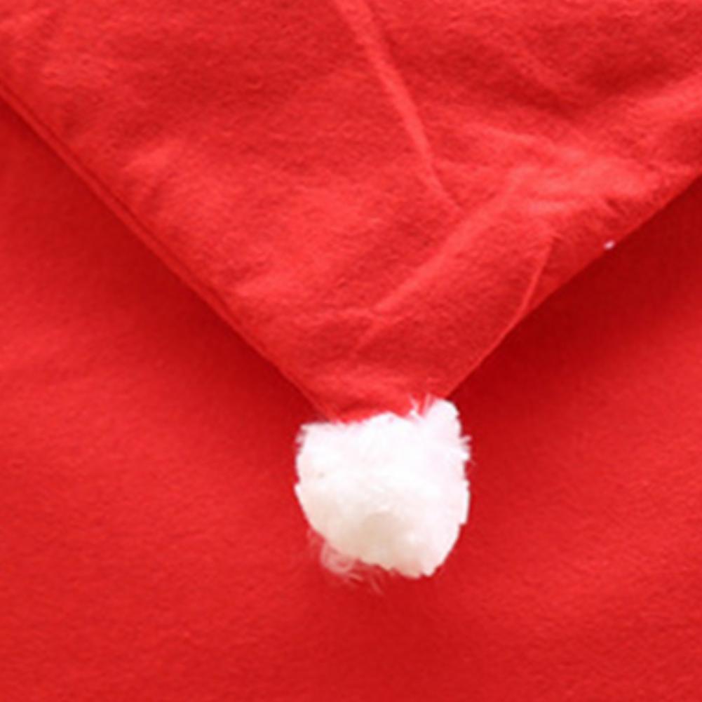 15-1PC Christmas Decorations Xmas Santa Claus Red Hat Chair Back Cover Non-woven Christmas Chair Cover Holiday Party Supplies