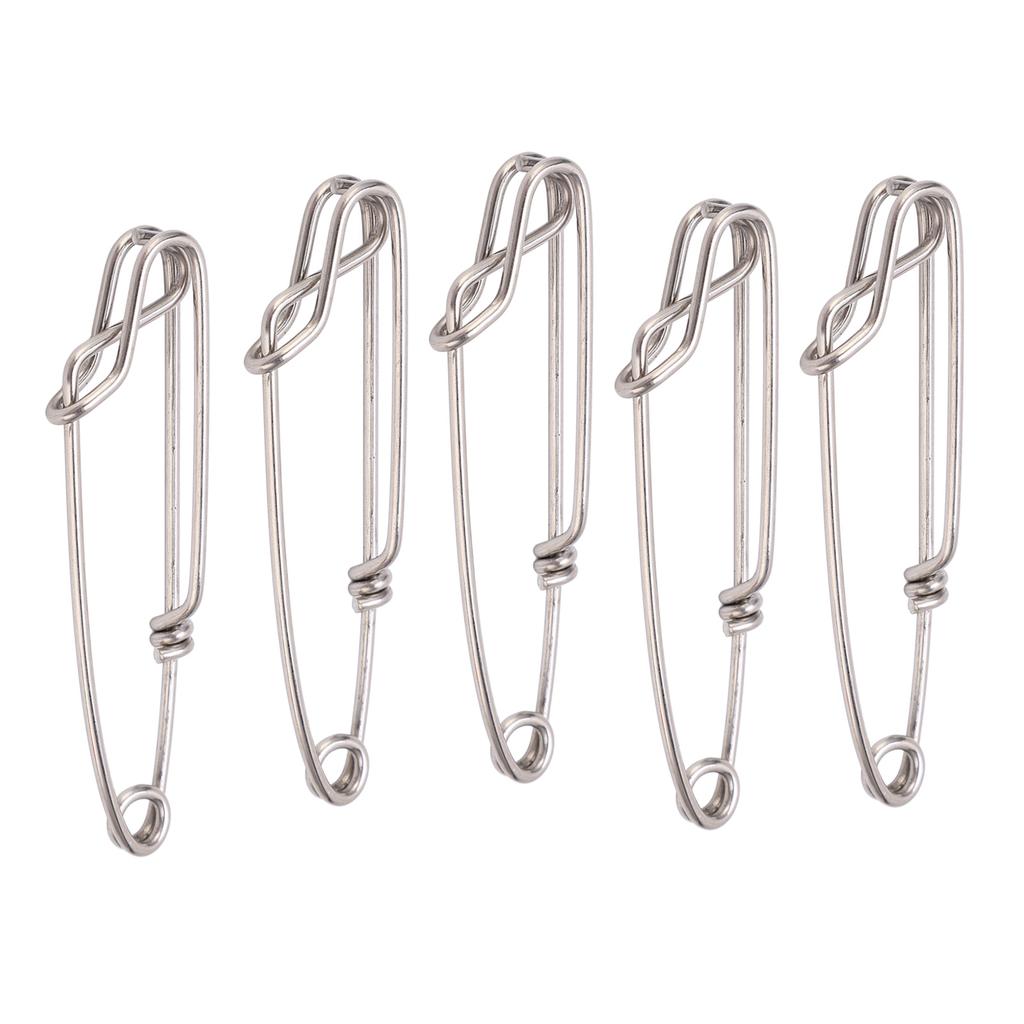 5pcsset Longline Snap Clip Corrosion Resistance Float Line Tuna Clip for Ocean Fishing2.0x80mm