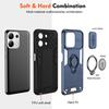 For Xiaomi Redmi Note 13 4G Case Armor Slide Camera Lens Protection Cover For Redmi Note13 Note 13 4G Ring Stand Cases
