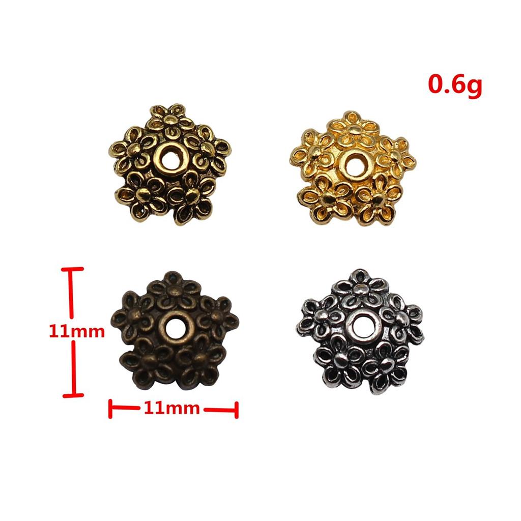 Flower Bead Cap Spacer Findings Ornate Covers For DIY Jewelry Making Materials