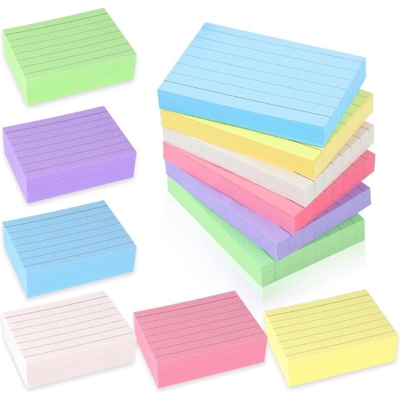 900 Sheets Multipurpose Colorful Notepaper Double Sided Lined Notepads Ruled Memo Sheet For Office School Supplies