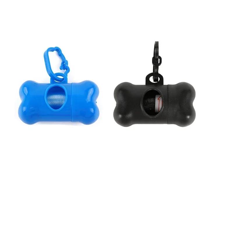 Pet Poop Bag Solid Color Printed Pet Garbage Bag Cleaning Poop Bag Walking Dog Portable Toilet Bag Dog Supplies Poop Bag Set