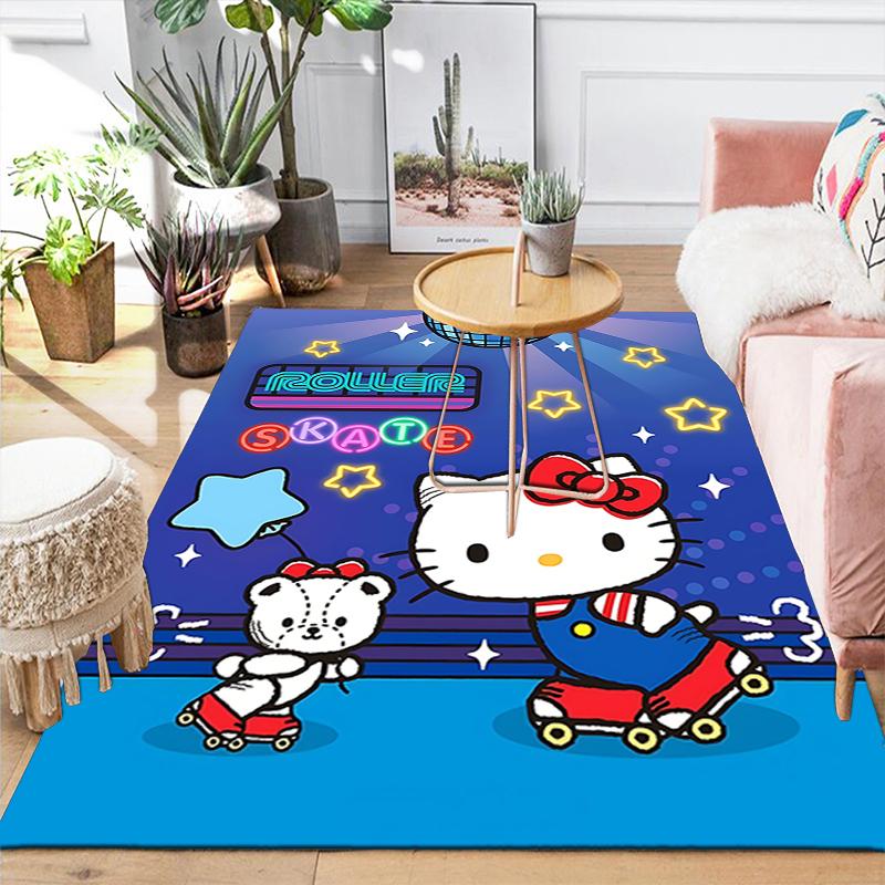 1Pc Disco Roller Printed Flannel Rug Soft Non Slip Carpet for Bedroom Living Room Office Floor Outdoor Home Decor Xmas Gift Q1380