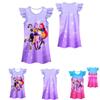 Kpop Demon Hunters Pattern Girl Sleep Dress With Cartoon Pattern For Kids Summer Wear