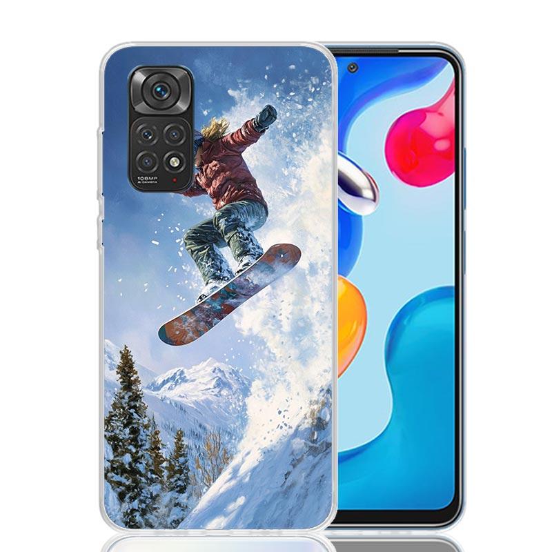 Adventure Snowboarding Extreme Phone Case For Xiaomi Redmi Note 13 14 15 Pro Plus 12S 12 14S 11S 11E 10 10S 11 11T 5G 4G Cover C