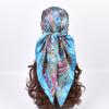 High Quality Silk Scarves Women Square Satin Hijab Scarf Plain Handkerchief Shawls Wraps Head Female Headband Islamic Bandanna