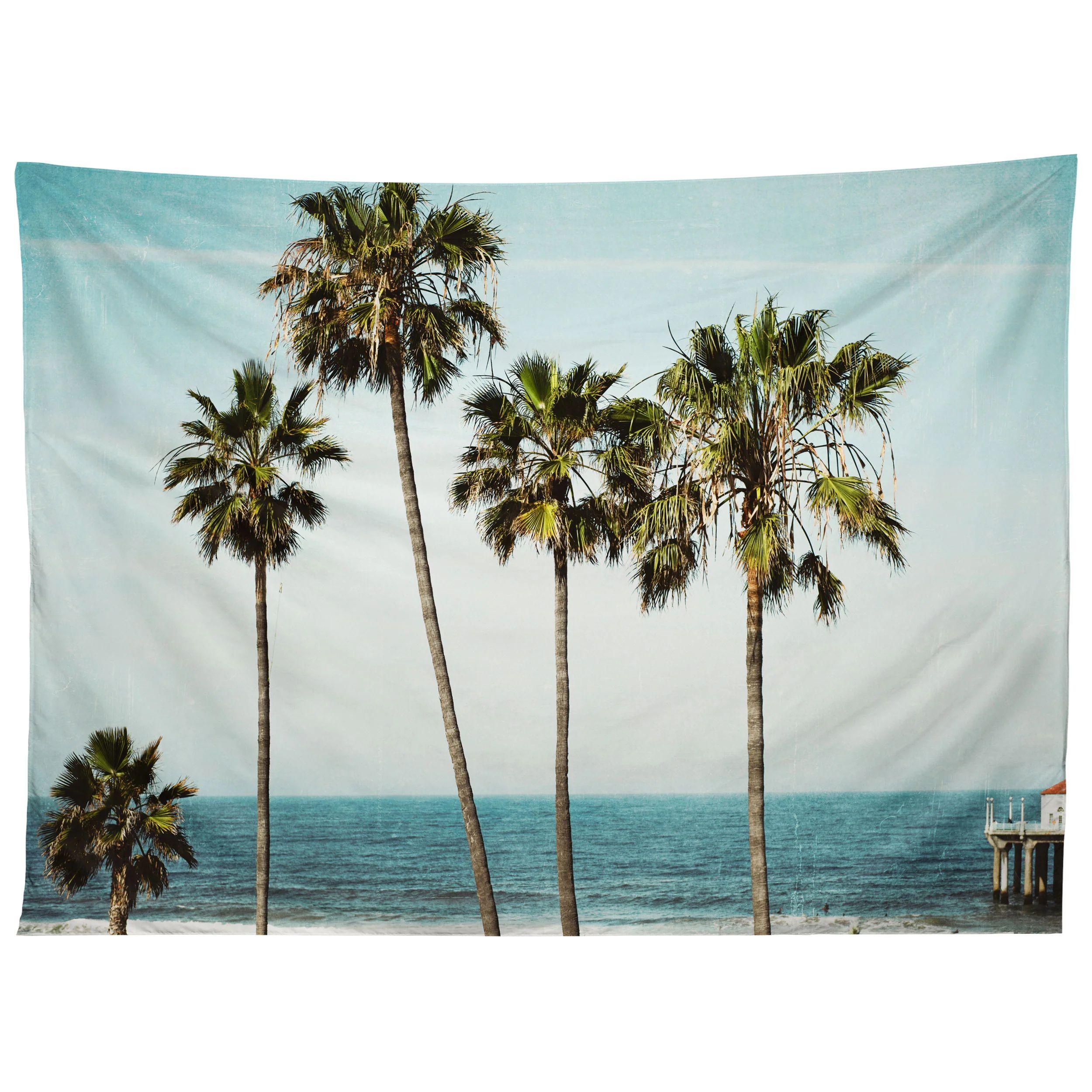 Palm Ocean Tapestry 75x100 чёрный