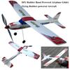 Red&White Rubber Band Powered Airplane Rubber-powered School Student Model Airplane