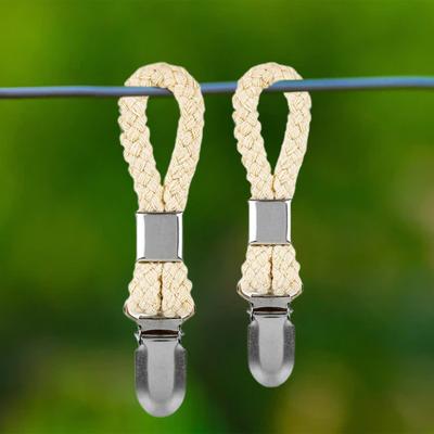 Κλιπ πετσέτας Πρακτικό χοντρό πλεκτό βαμβακερό σχοινί κρεμαστό κλιπ βαρέως τύπου Κρεμάστρα για πετσέτες για κουζίνα