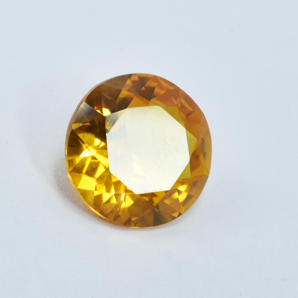 Natural Sapphire Yellow Unique Color Round Cut 5.50 Ct Loose Gemstone CERTIFIED SU-969