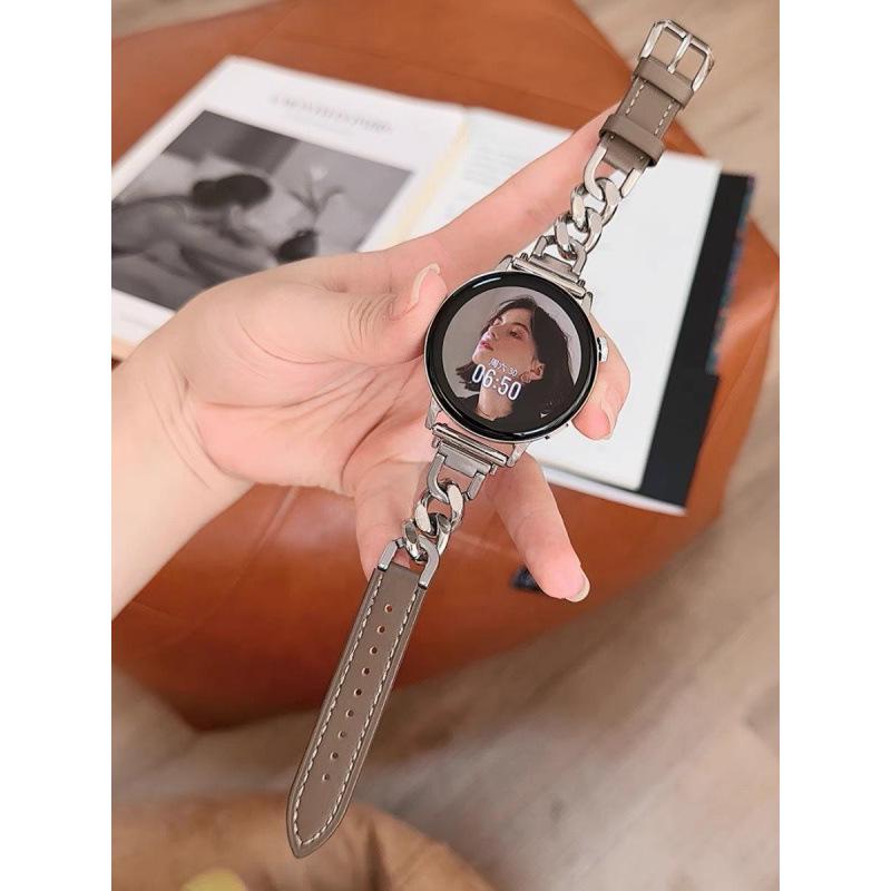 Denim & Leather Spliced Strap for Huawei GT6, GT5 Pro, GT4 & Xiaomi 89